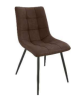 Chaise textile enduit marron vintage - 031010