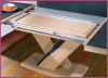 Table tonneau plateau bois ou céramique L.1,80m/H.0,77m/P.1,05m + allonges